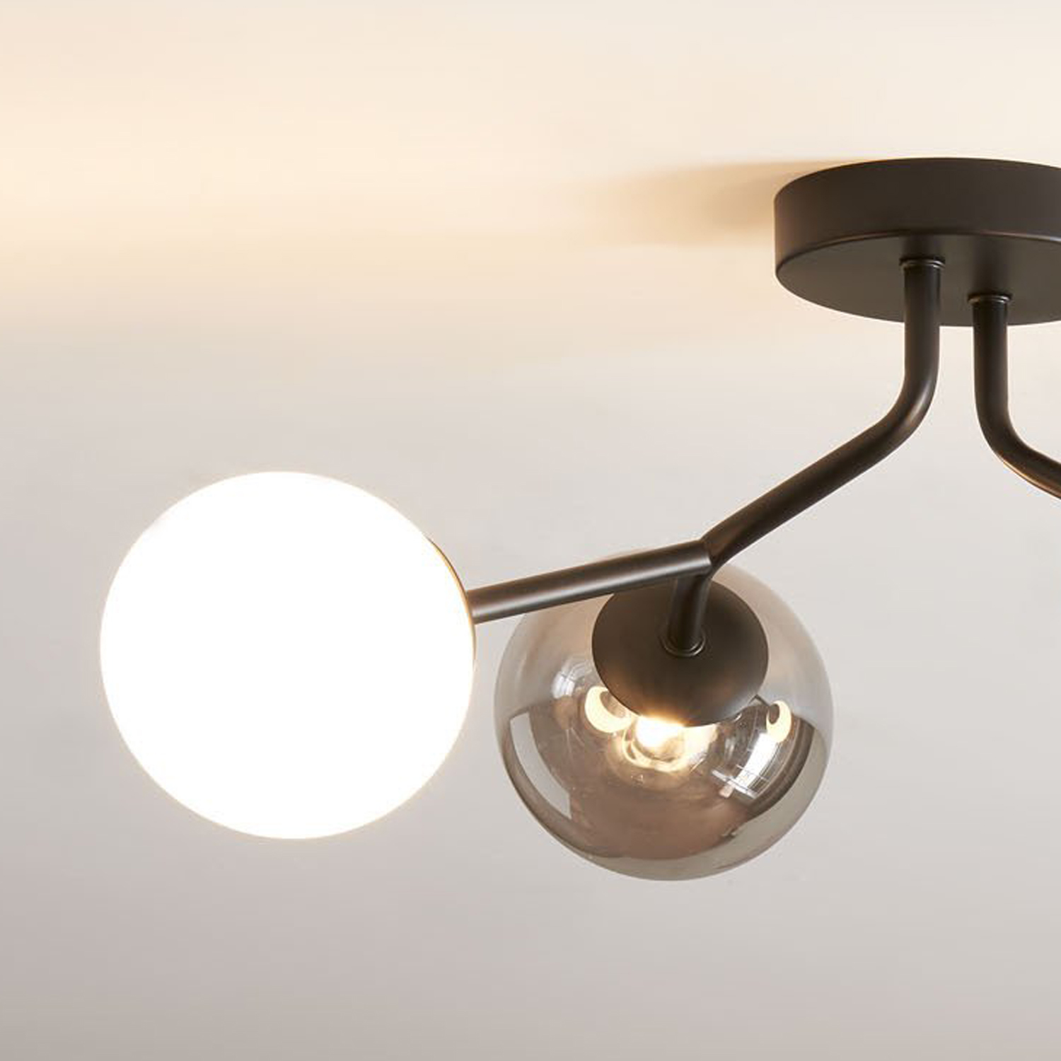 Black Madrid 4 Light Ceiling Fitting Image 6