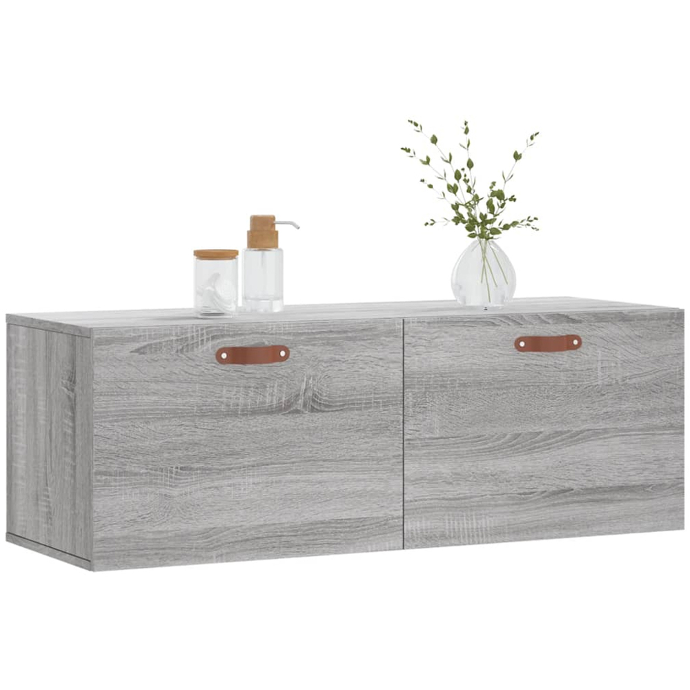 vidaXL 2 Door Grey Sonoma Oak Wall Cabinet Image 3