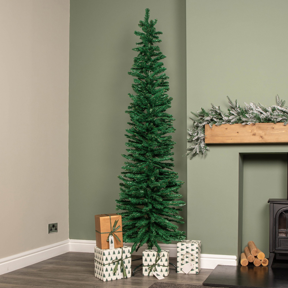 Samuel Alexander Green Pencil Artificial Christmas Tree 7ft Image 7