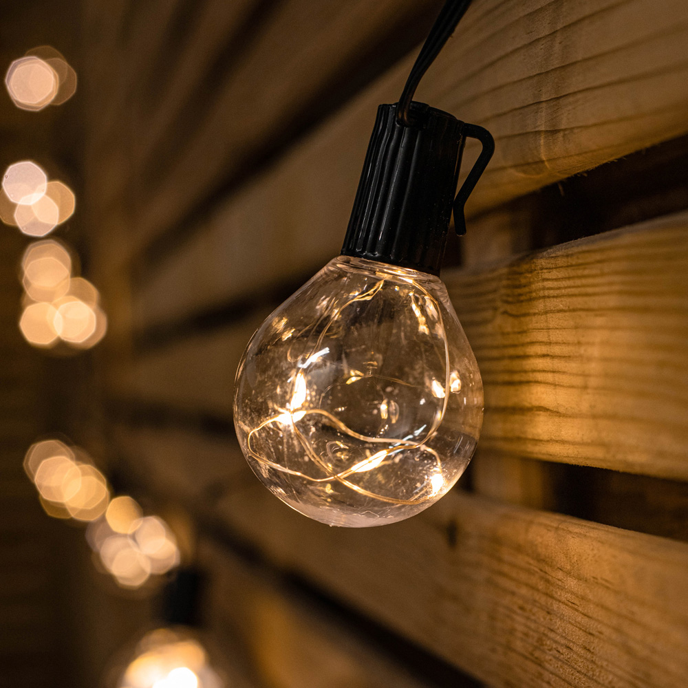 Samuel Alexander Warm White LED Connectable Firefly Festoon Lights 20 Pack Image 2