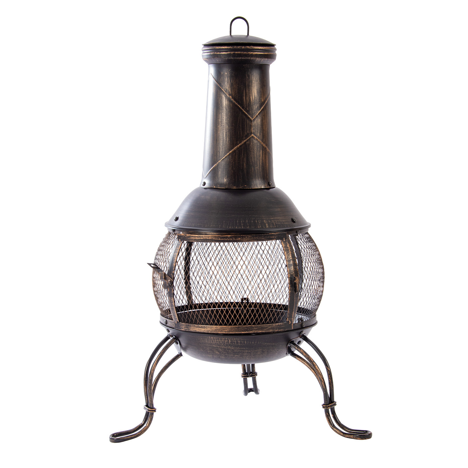 Steel Mesh Chimenea - Bronze Image 1