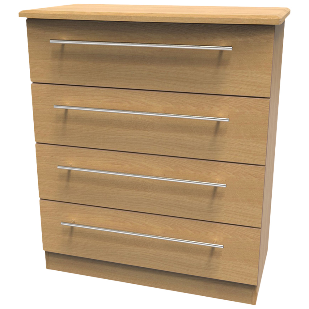 Crowndale Sherwood 4 Drawer Oak Chest of Drawers Image 4