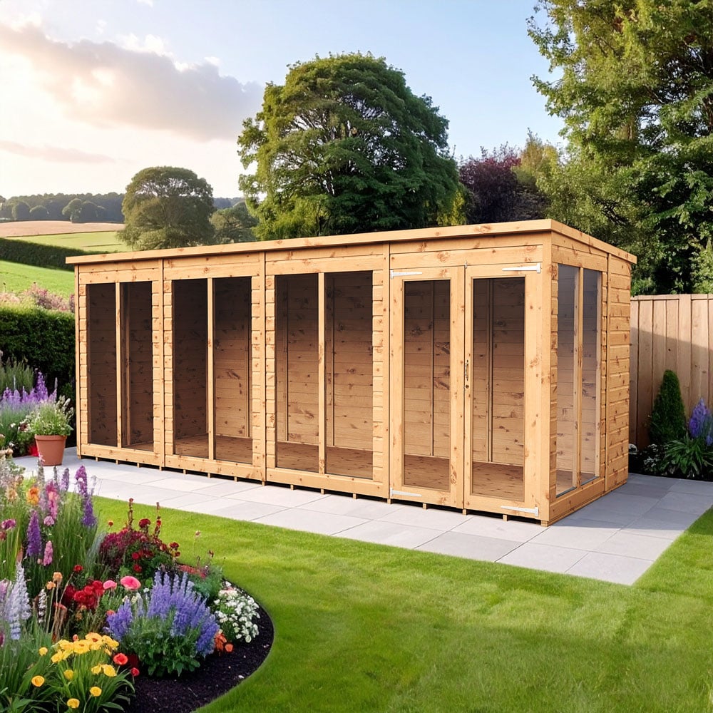 Empire Sheds 16 x 6ft Double Door Tongue and Groove Pent Summerhouse Image 2