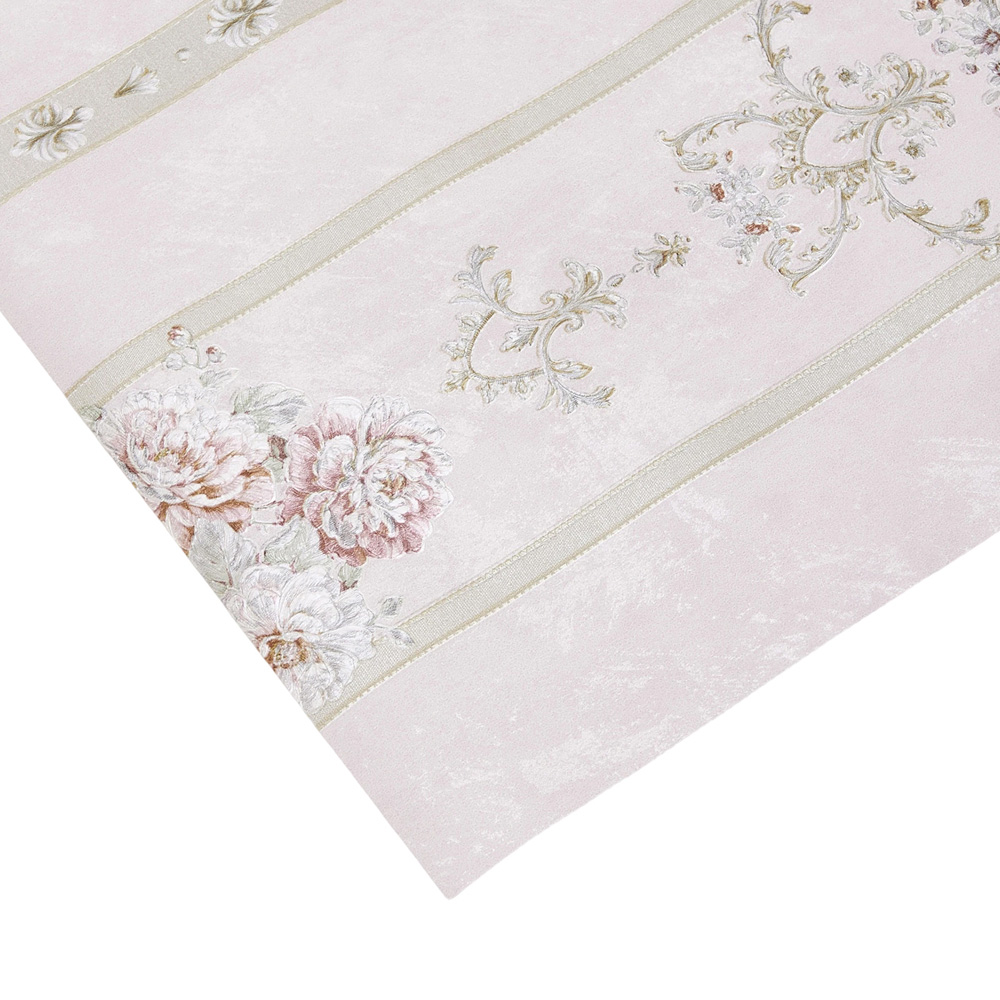 Living and Home Floral Pattern 3D Embossed Dusty Rose Non-Pasted Non-Woven Wallpaper Image 5