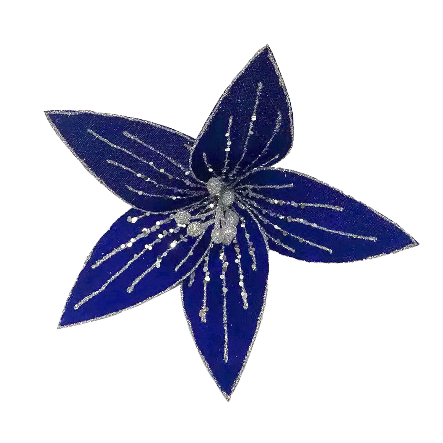 Blue and Silver Flower Pick Image