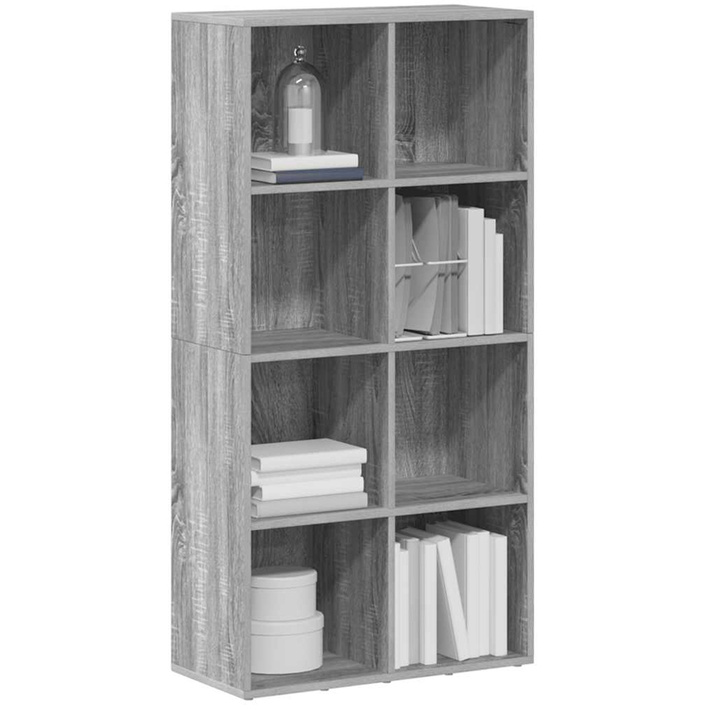 vidaXL 8 Shelf Grey Sonoma Bookcase Image 4