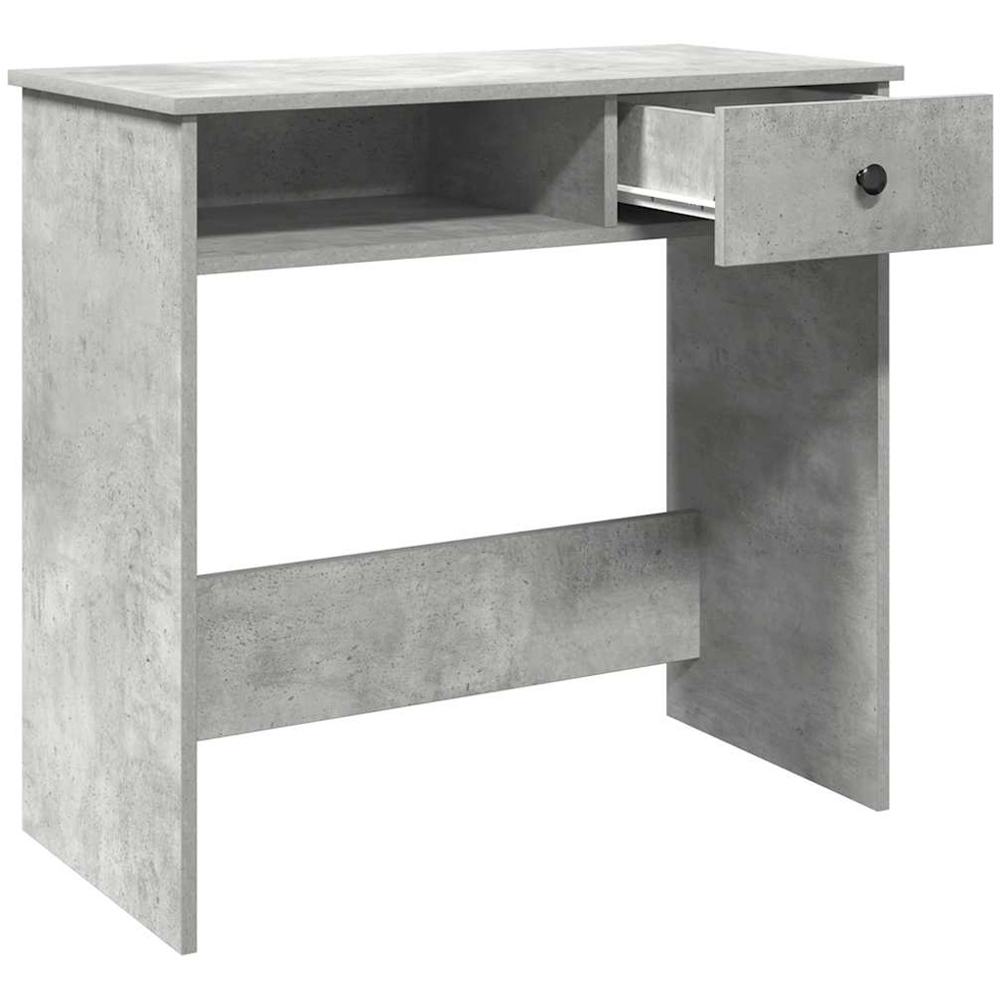 vidaXL Single Drawer Single Shelf Computer Desk Concrete Grey Image 3