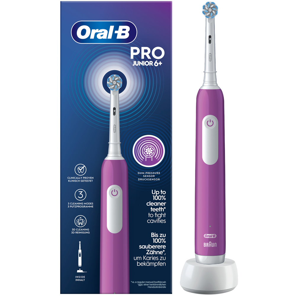 Oral-B Pro Junior Purple Electric Toothbrush Image 2