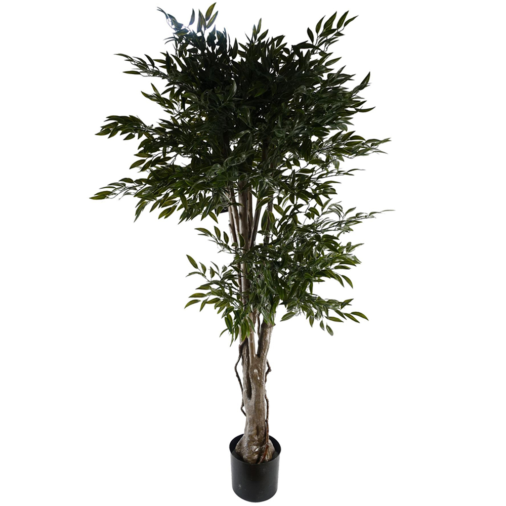 Leaf Ruscus Artificial Tree in Pot 140cm Image 1