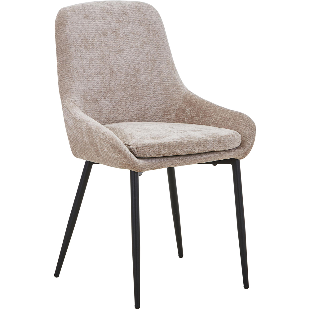 Portland Valenza Mink Curved Back Dining Chair Image 2