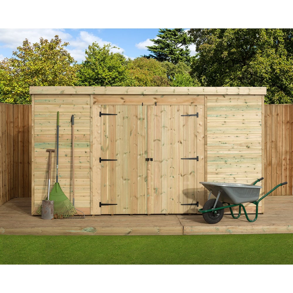 Empire Sheds 5000 12 x 6ft Double Door Tongue and Groove Pent Garden Shed Image 4