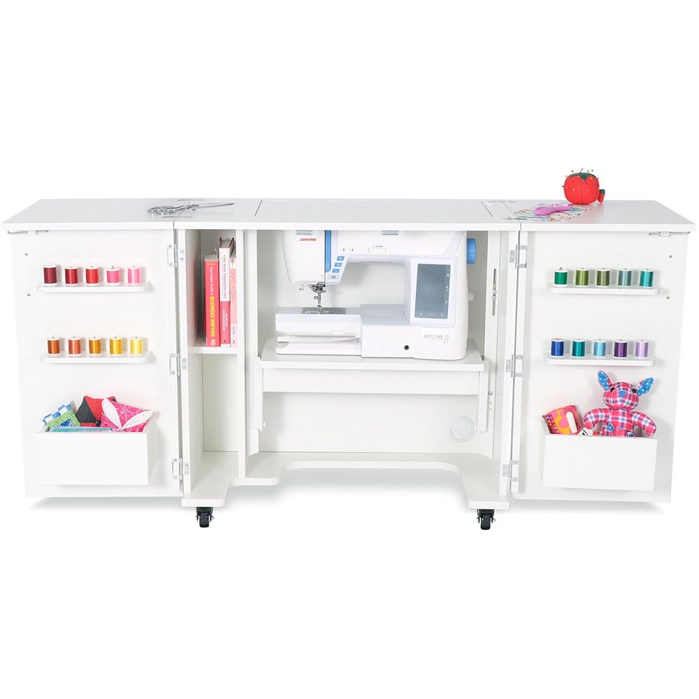 Arrow Cabinets Bandicoot K8211 Ash White Fold-Away Sewing Cabinet Image 2