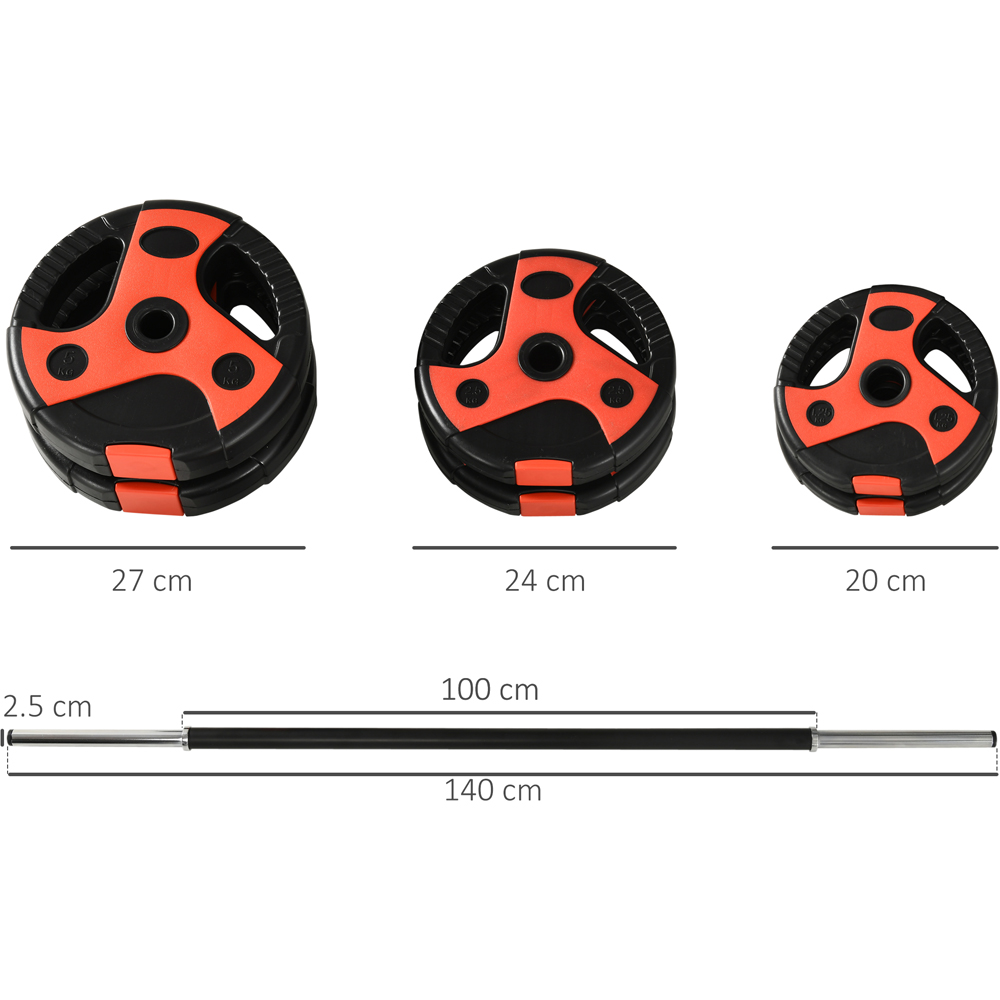 SPORTNOW Adjustable Barbell Weight Set 20kg Image 7