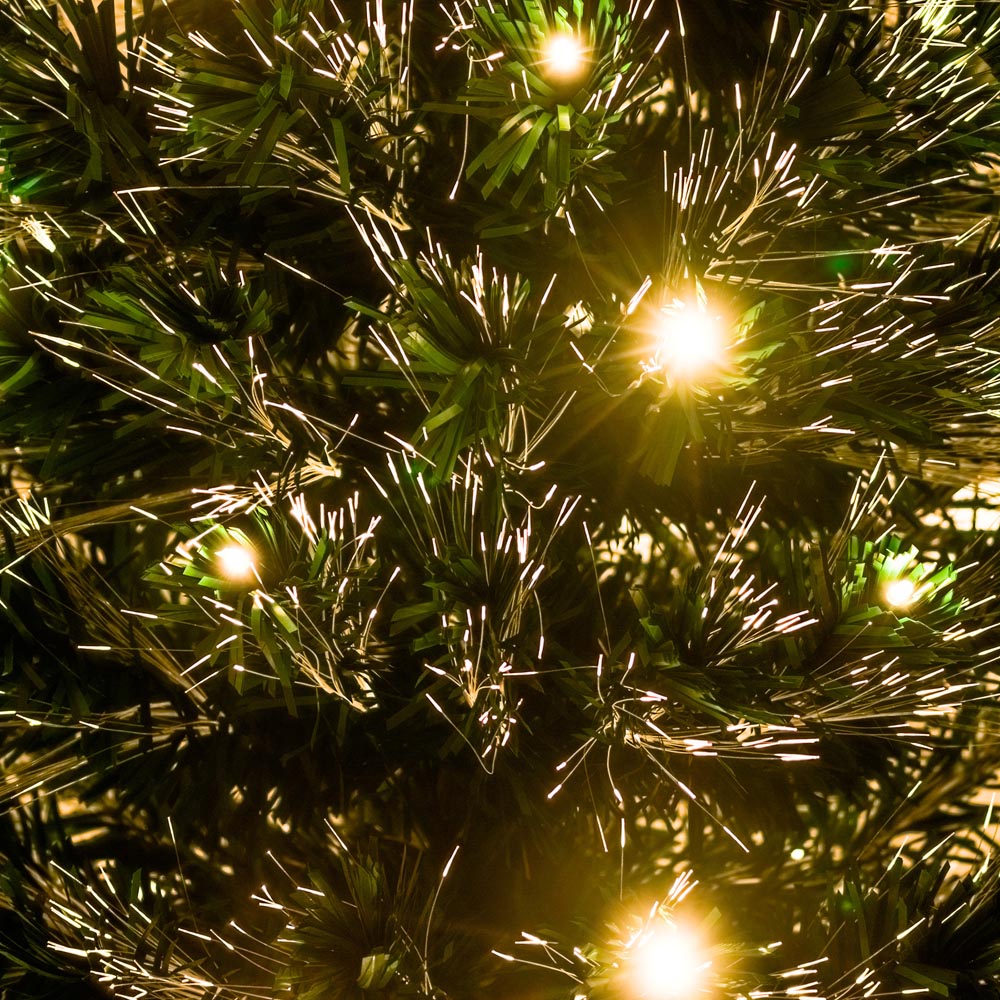 The Christmas Centre 80 Warm White LED Green Fibre Optic Artificial Xmas Tree 7ft Image 5