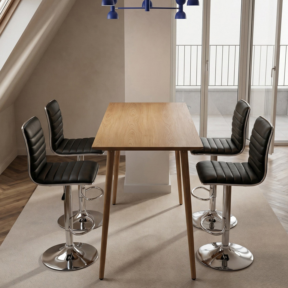 Dorel Colby Black High Back PU Barstool Image 7