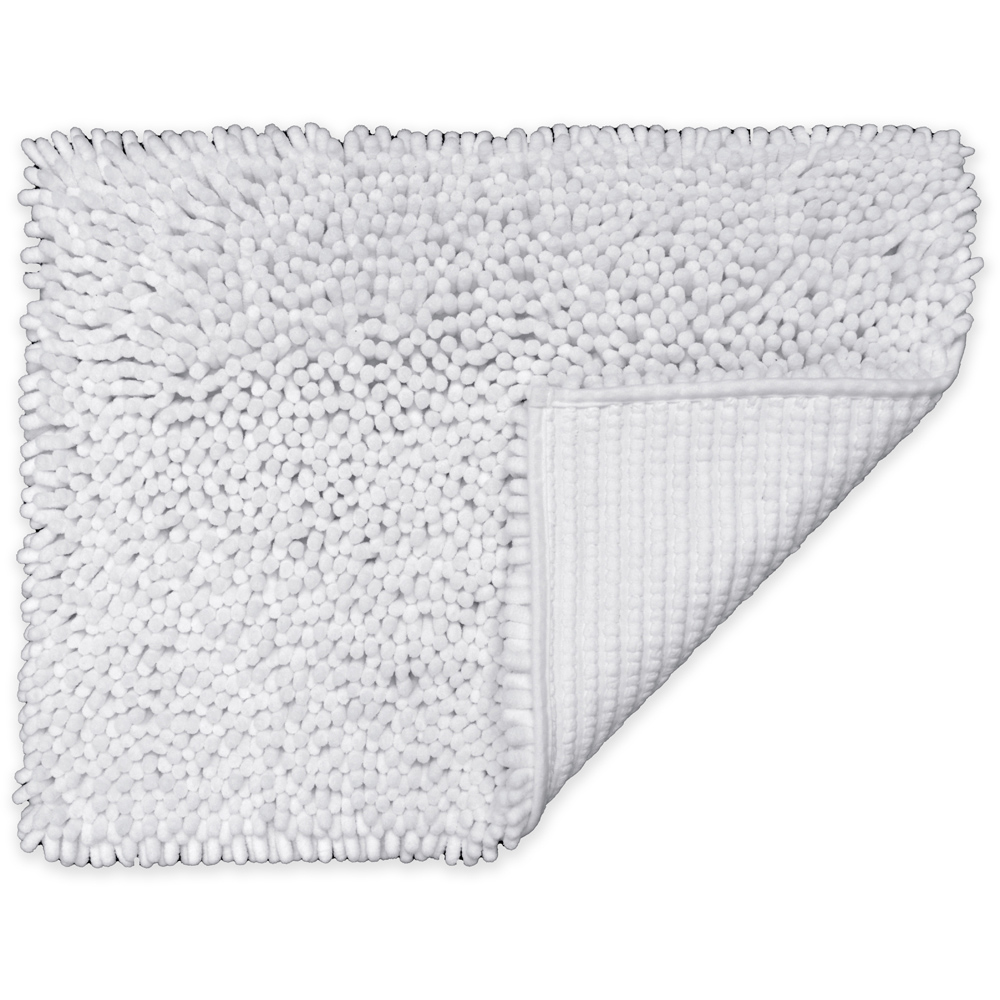 Allure Bath Fashions Jumbo Luxury White Deep Pile Non-Slip Bobble Bath Mat 50 x 70cm Image 3