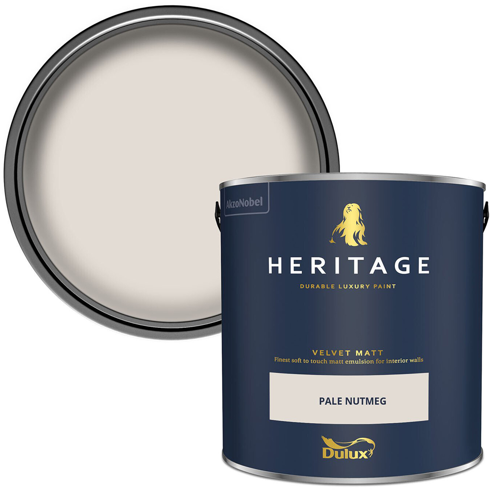 Dulux Heritage Walls and Ceilings Pale Nutmeg Velvet Matt Emulsion Paint 2.5L Image 1
