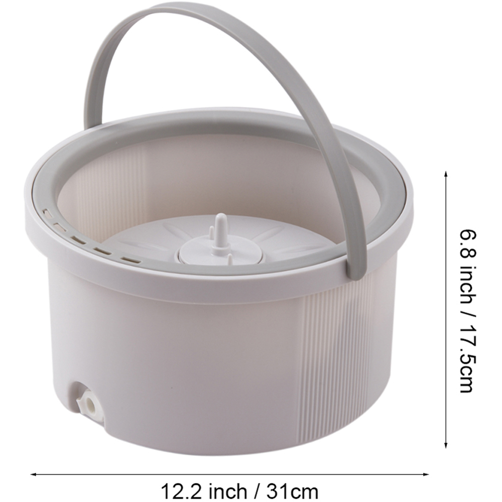 Living and Home Grey Hands Free Spin Mop Bucket Set Image 7