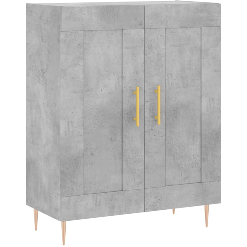 vidaXL 4 Door Concrete Grey Highboard Image 7