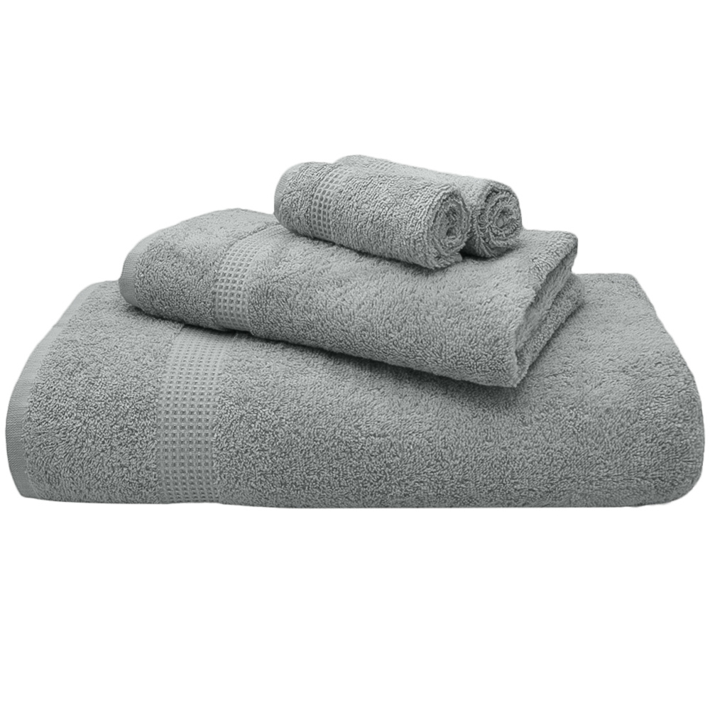 Mayfair Egyptian Cotton Platinum Bath Towel Set of 2 Image 1