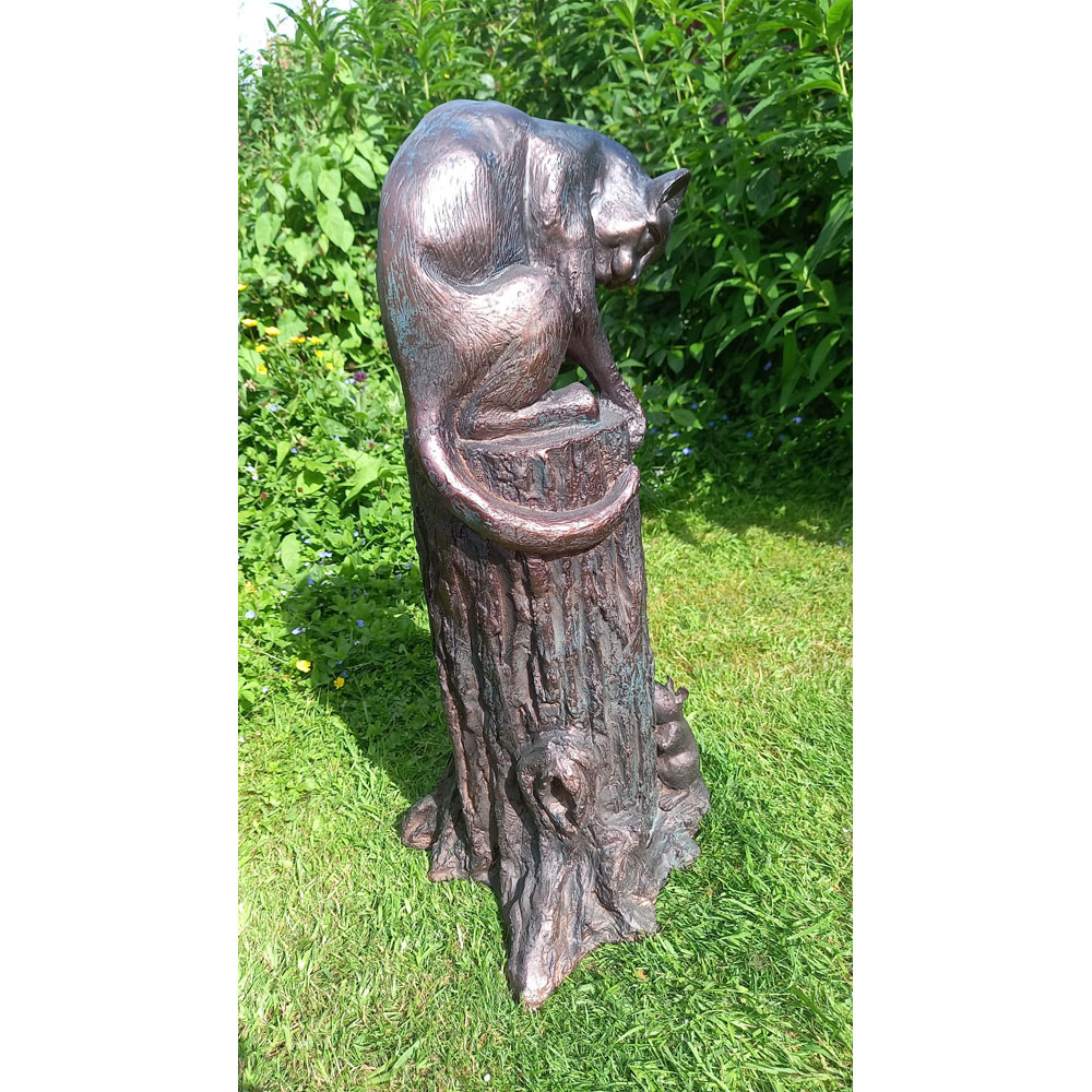 Inspirational Gifting Cat and Mouse Polystone Resin Garden Ornament Image 3