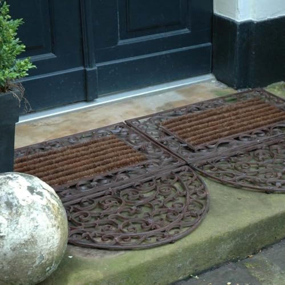 Fallen Fruits Coco Roll Brush Door Mat with Cast Iron Boarder 73 x 46cm Image 2