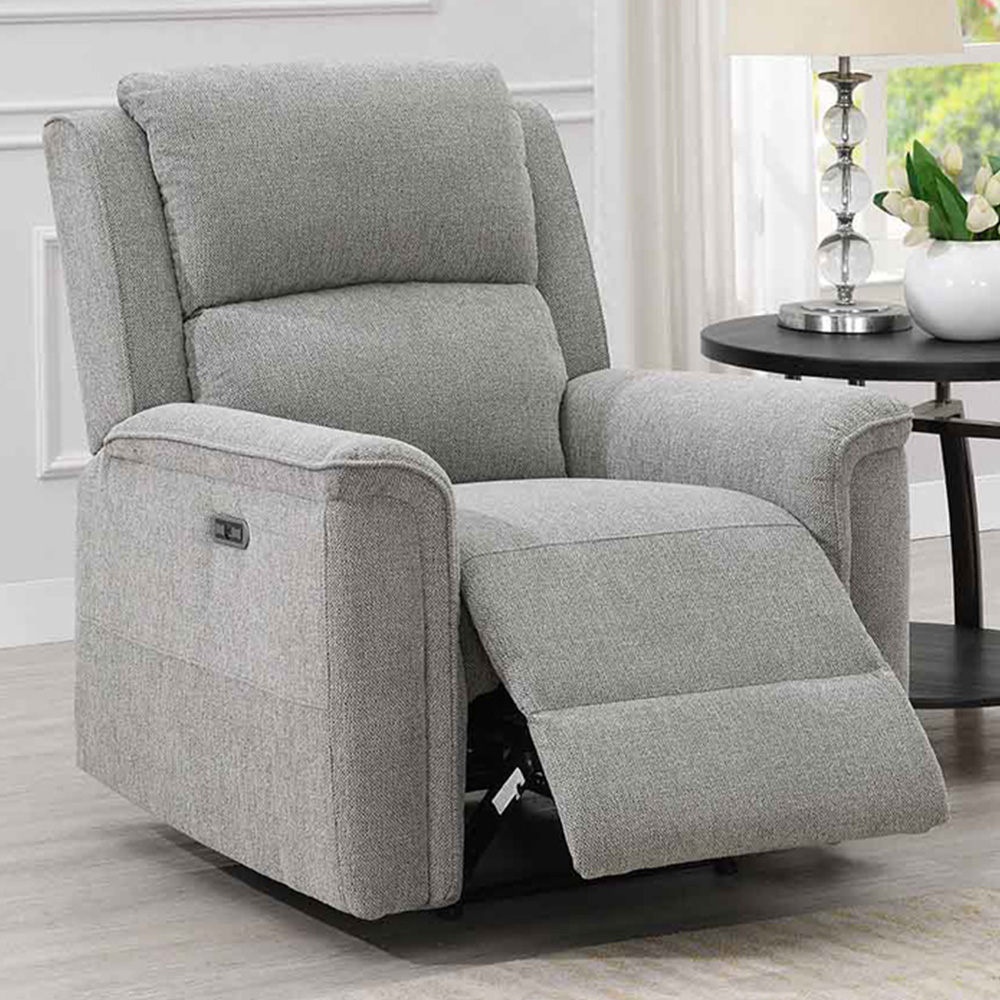 Eastside Light Grey Power Recliner Chair Image 1