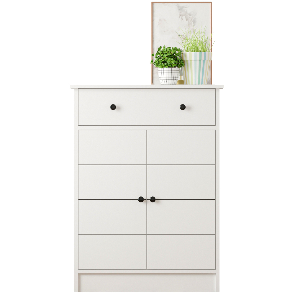 Evu SABRO 2 Door Single Drawer White Sideboard Image 5