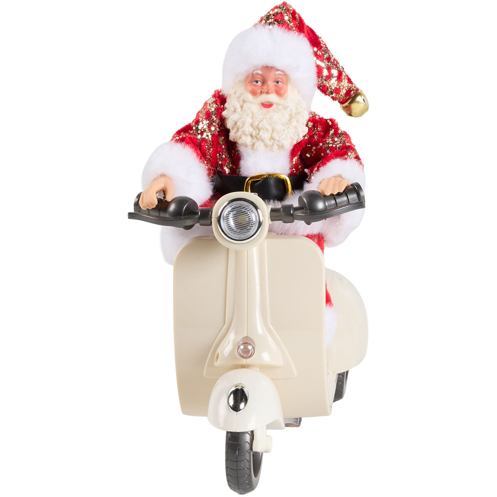 Animated Santa Riding Motorbike Decoration Image 6