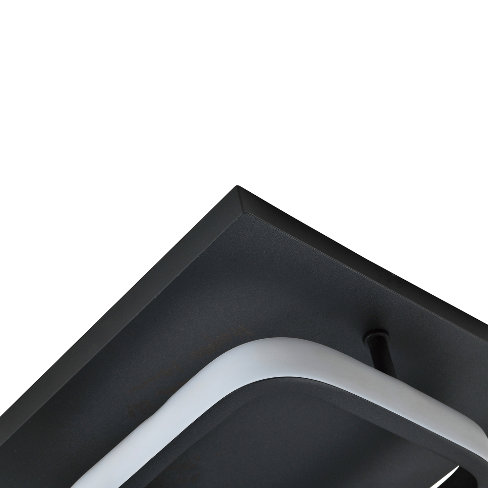 Happy Homewares Matte Black Square Strip LED Ceiling Lighting Fitting Image 6