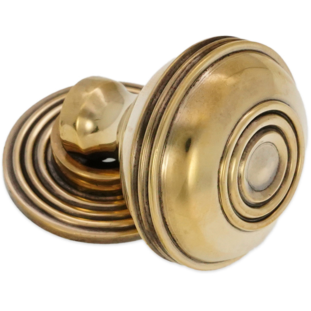 Spira Brass Preston Aged Brass Large 38mm Cupboard Knob Image 4