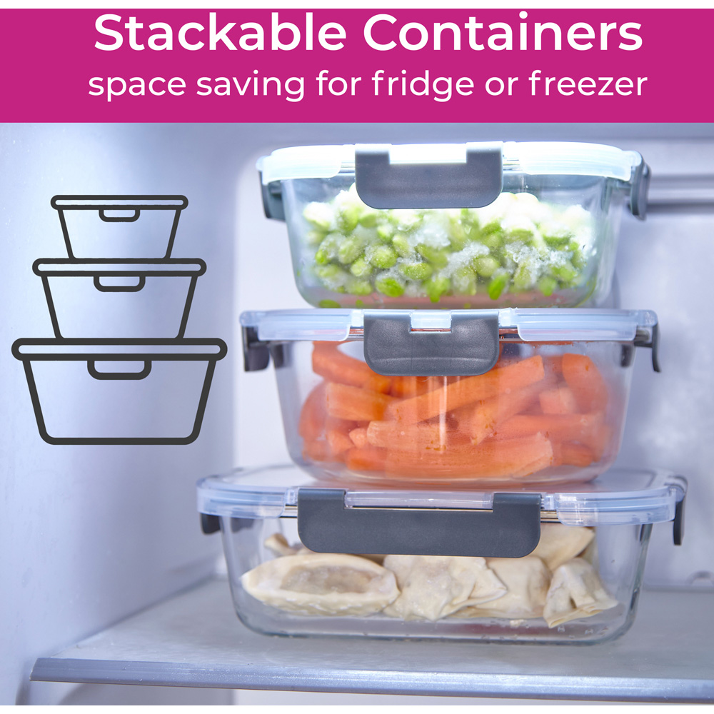 Neo 12 Piece Glass Food Storage Container Set with Lids Image 7