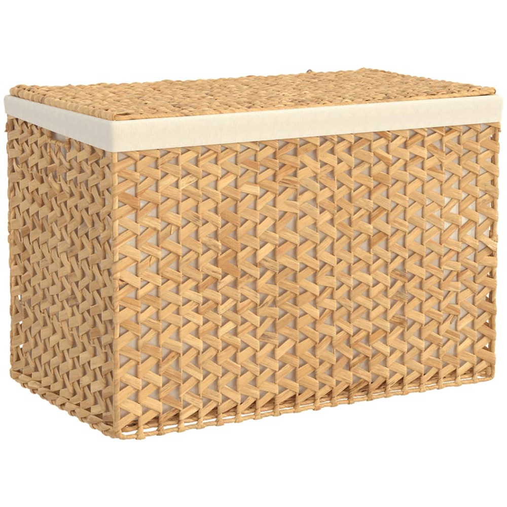 vidaXL 3 Section Brown Water Hyacinth Laundry Basket 52 x 75 x 42.5cm Image 3