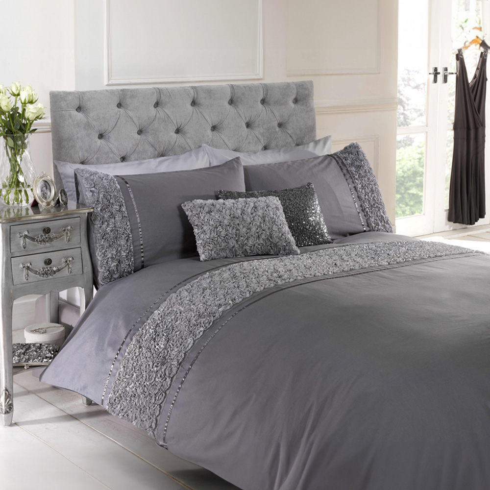 Rapport Home Limoges Super King Grey Duvet Set Image