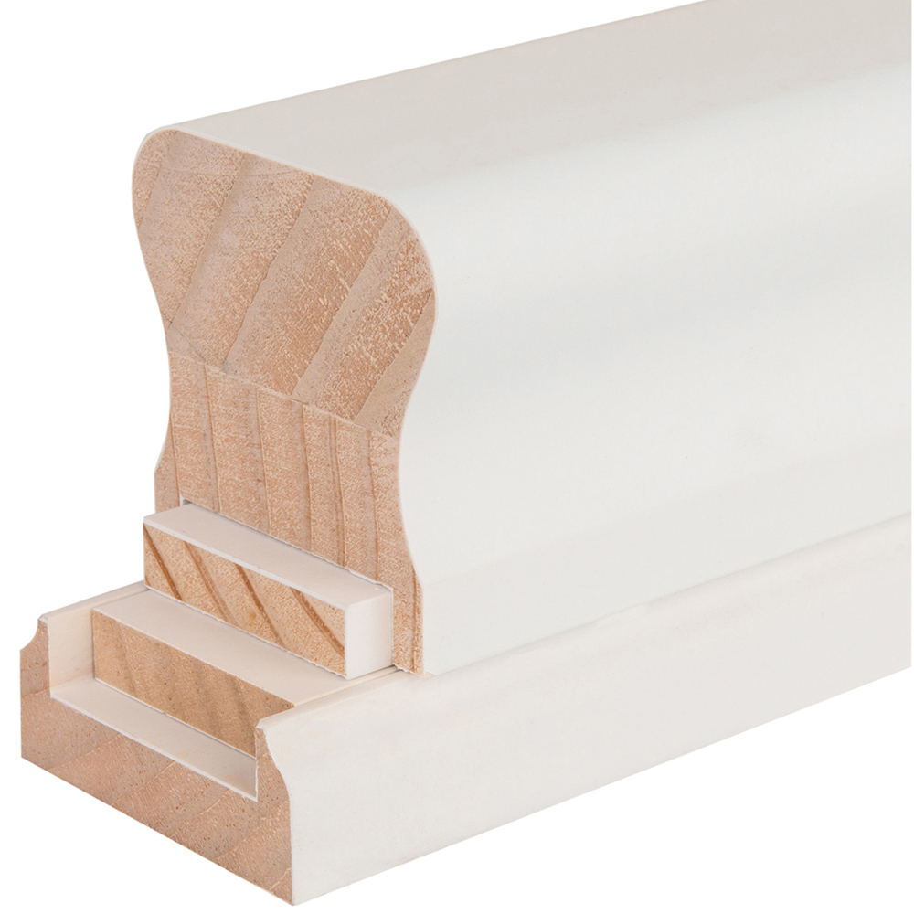 Richard Burbidge Paint Ready HDR Stair Handrail and Base Rail Set 4.2m x 41mm Image 1