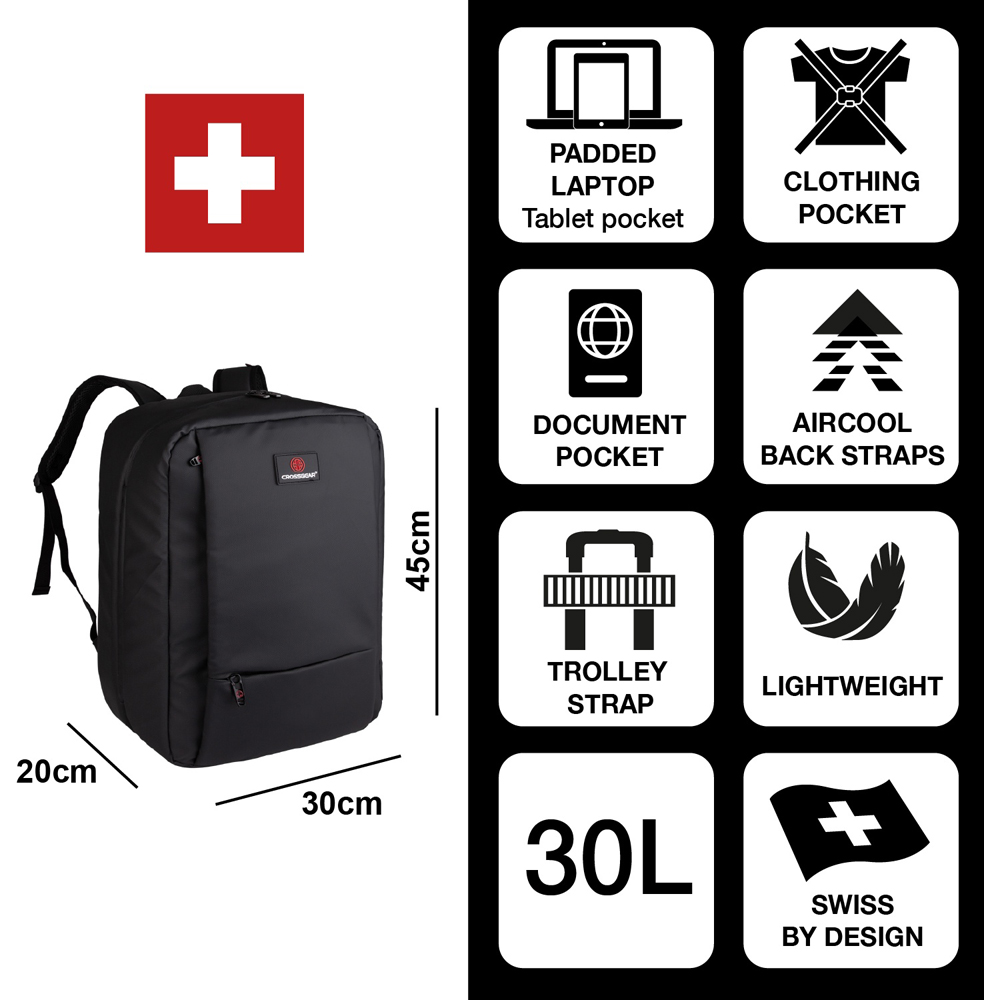 Crossgear Colab Black Underseat Backpack 45cm Image 9