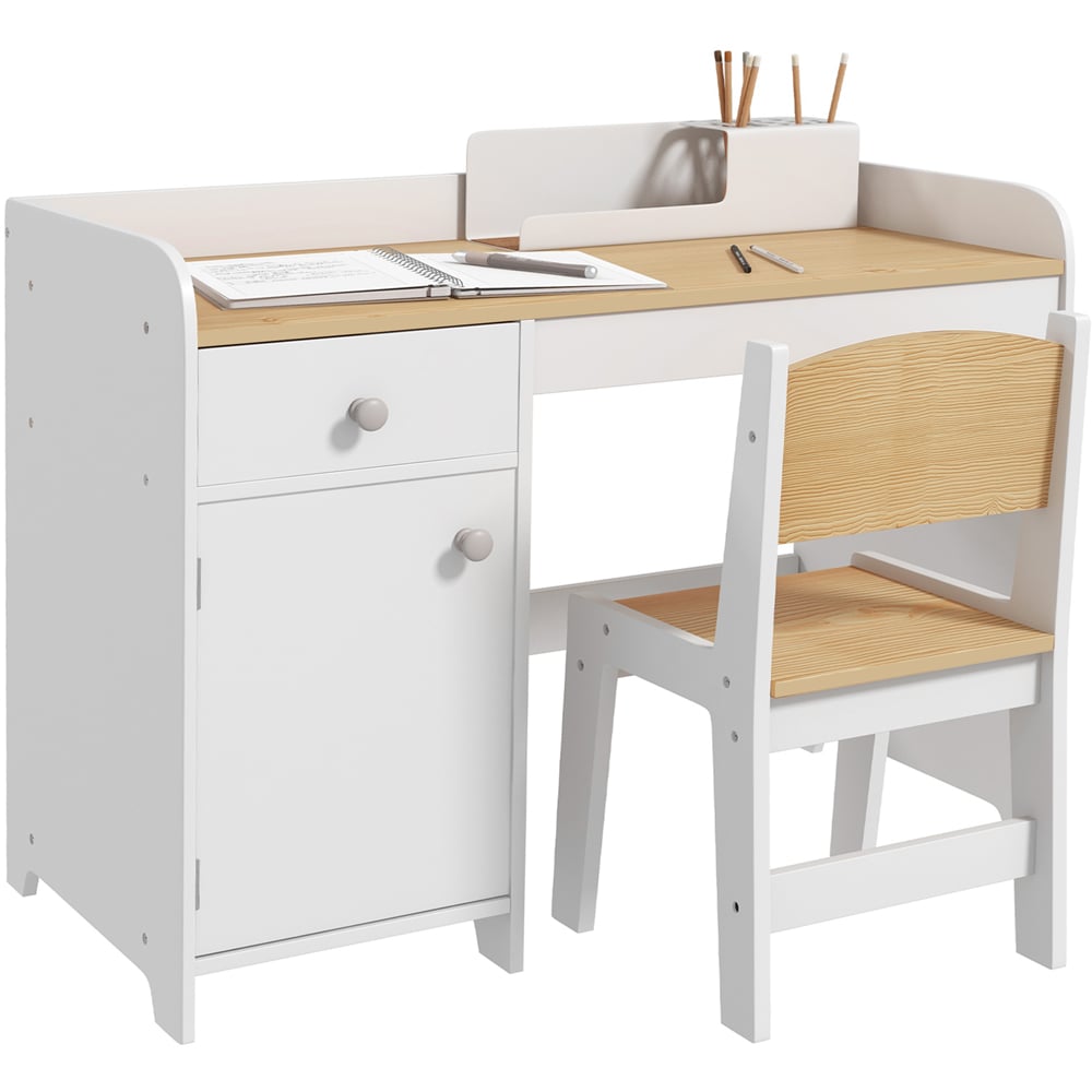 Tommy Toys White Kids Desk and Chair Set Image 2