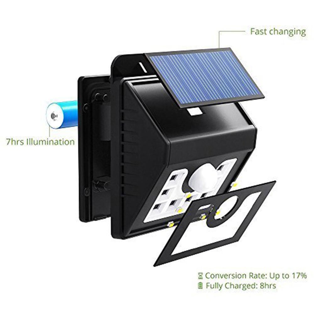 ENER-J 2 Pack 2835 LED Solar Wall Light with PIR Image 8
