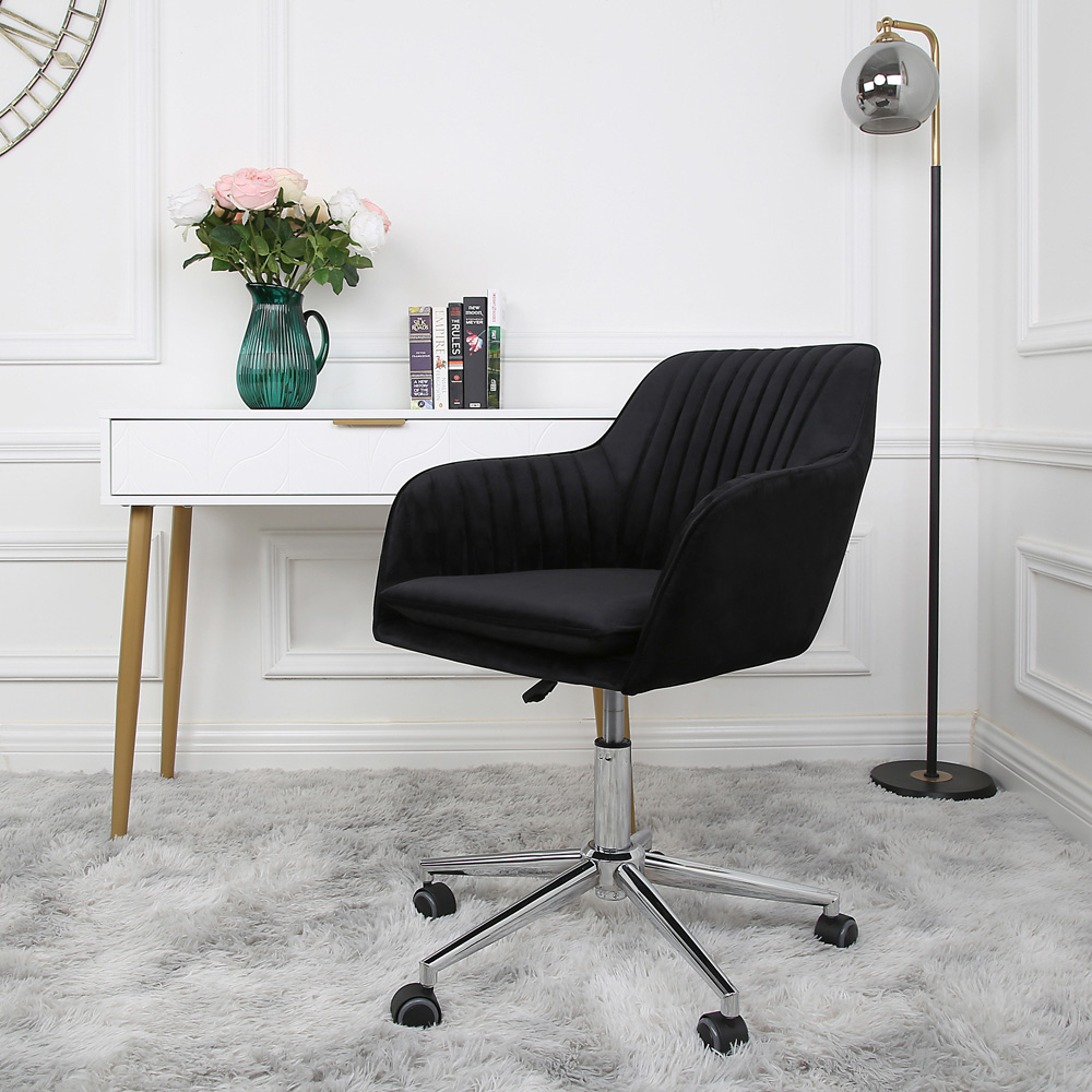 Briseis Black Adjustable Swivel Office Chair Image 4