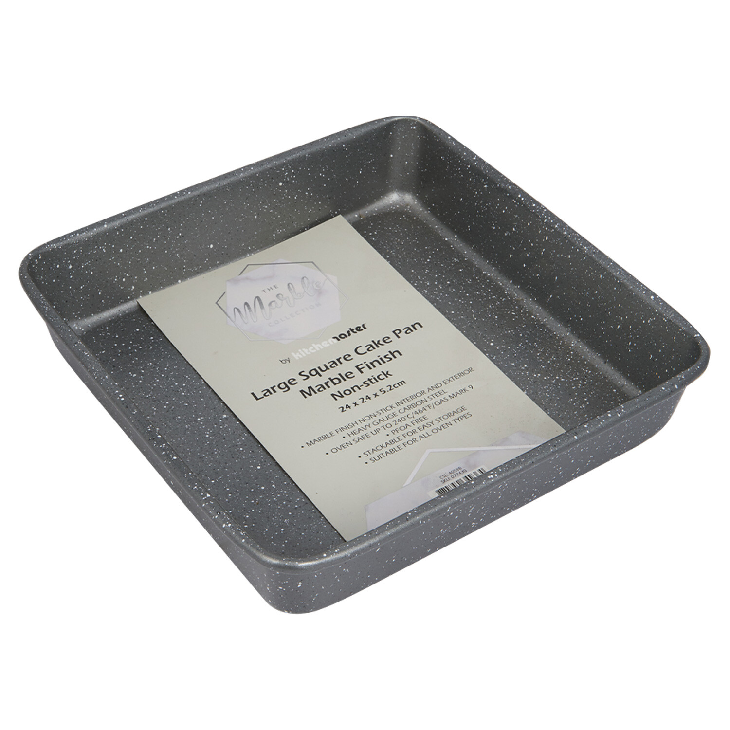 Marble Collection Large Square Cake Pan - Grey Image 1