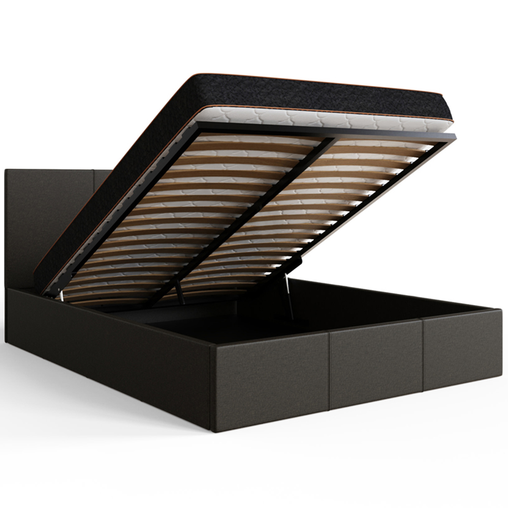 GFW Small Double Grey End Lift Ottoman Bed Image 4