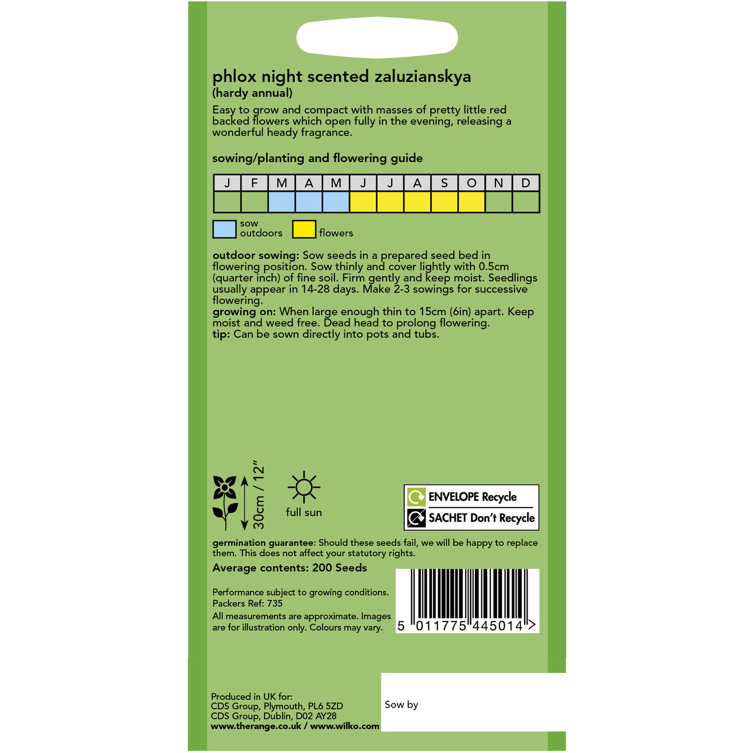 Wilko Phlox Night Scented Zaluzianskya Seeds Image 2