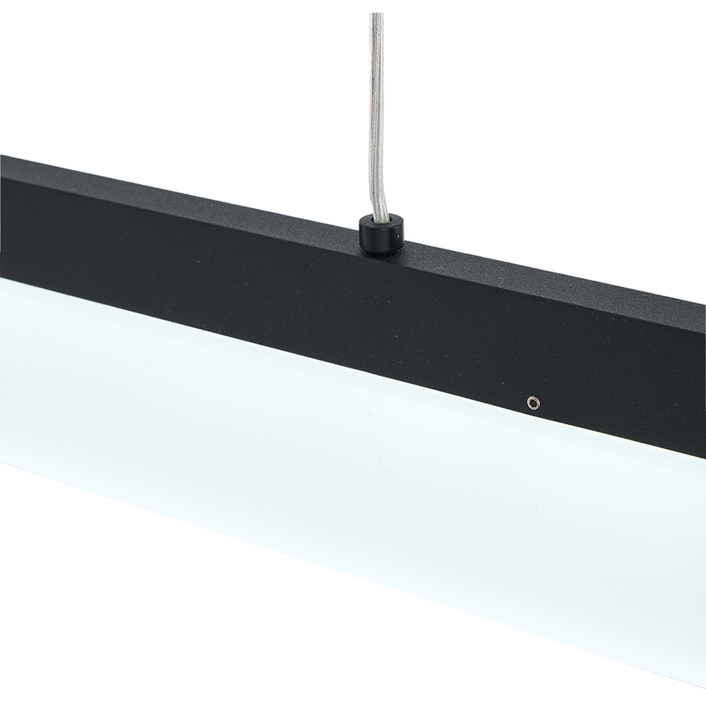Living and Home 120cm Black LED Adjustable Chandelier with Remote Control Image 6
