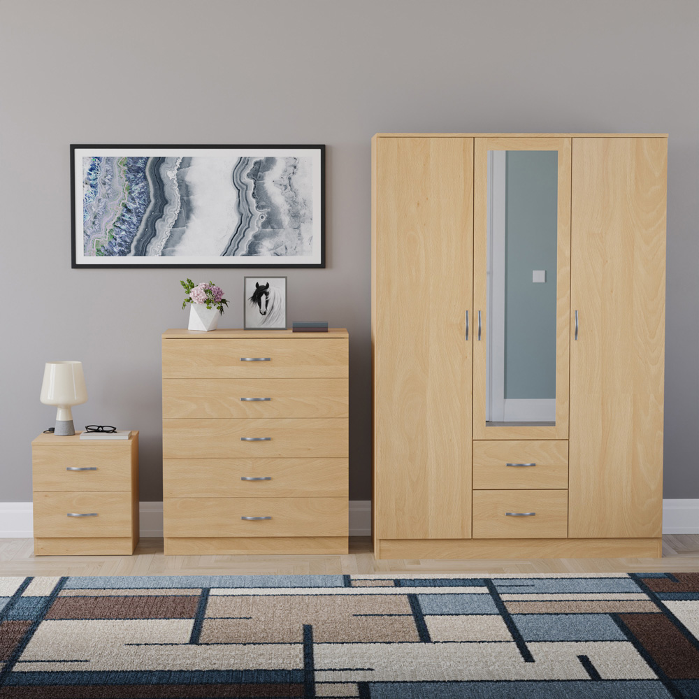 VIDA DESIGNS Riano Pine 3 Piece Bedroom Furniture Set Image 2