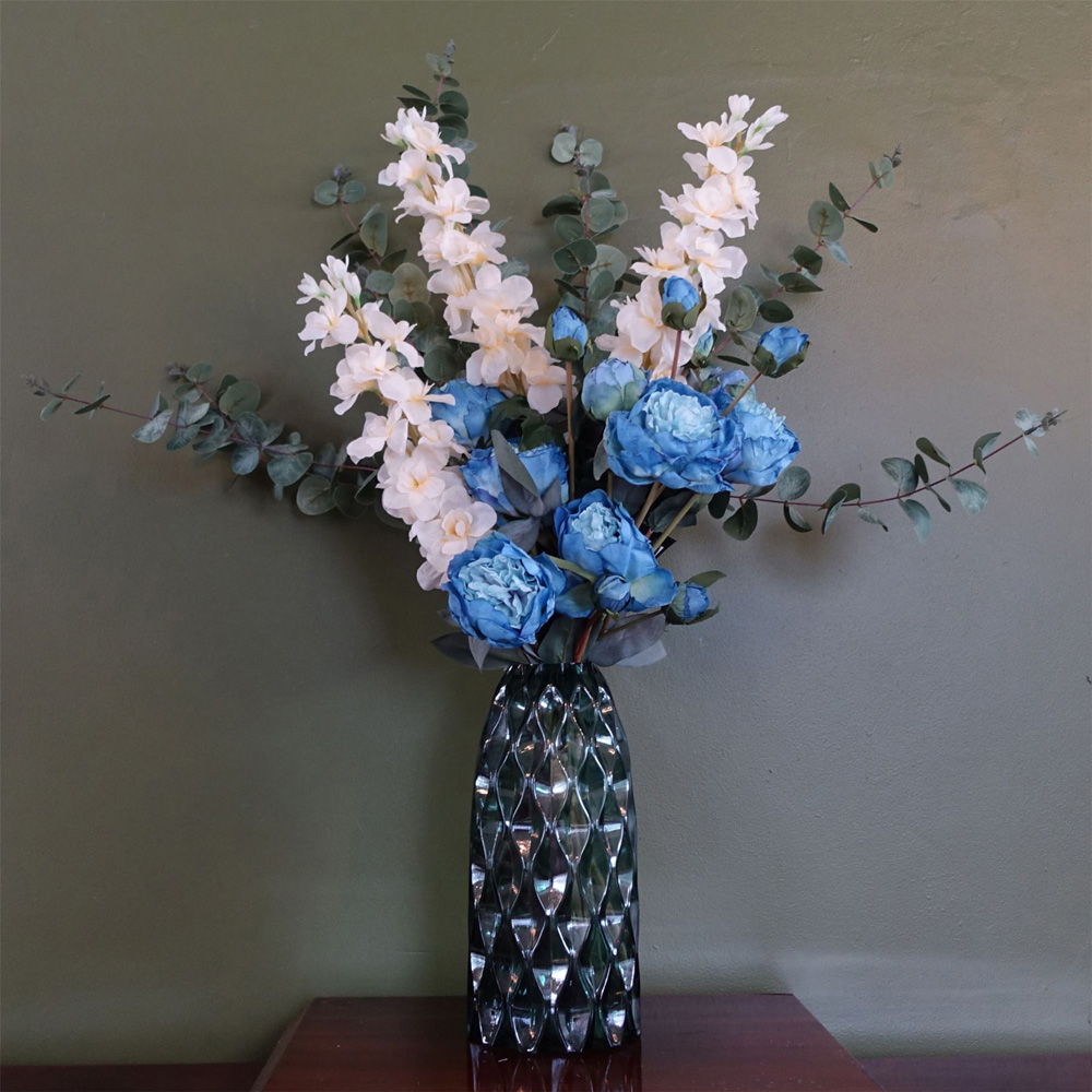Botanik Green Waves Glass Vase 30cm Image 2