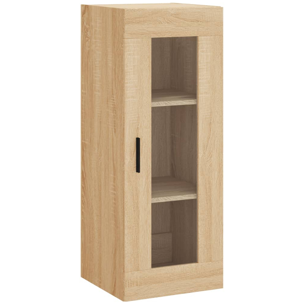 vidaXL Single Glass Door Sonoma Oak Wall Mounted Cabinet Image 2