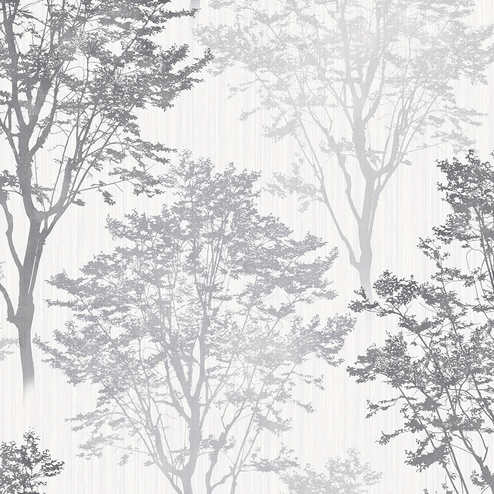 Arthouse Wildwood Grey Mono Wallpaper Image 1