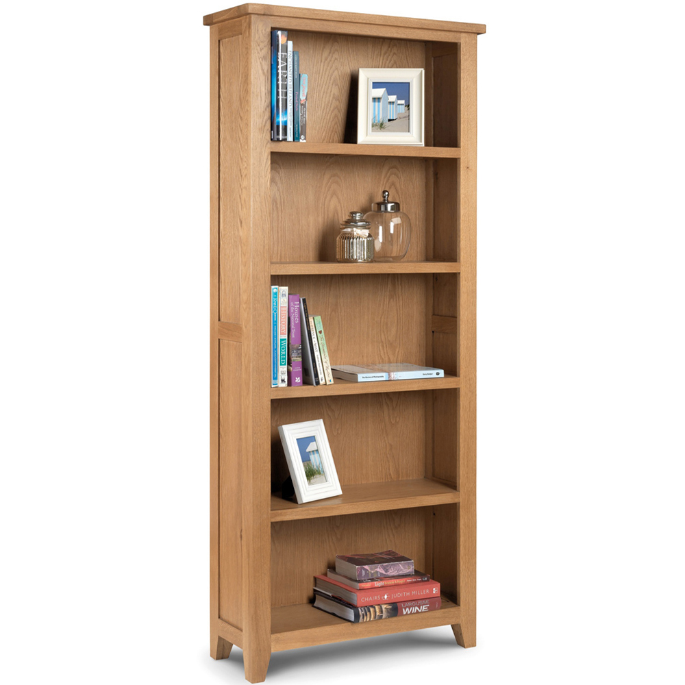 Julian Bowen Astoria 5 Shelves Oak Tall Bookcase Image 2