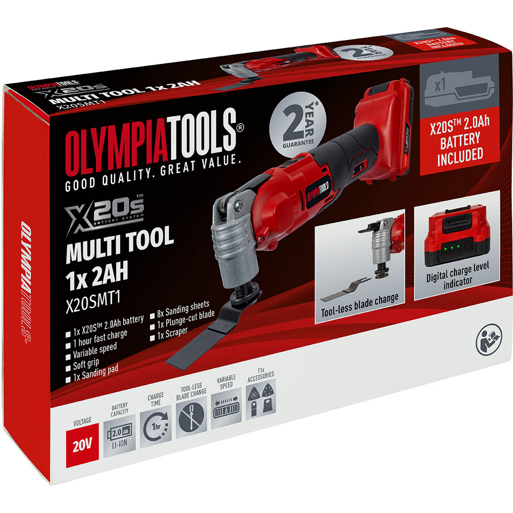 Olympia Power Tools X20S 20V 1 x 2.0Ah Li-ion Multi Tool Image 4