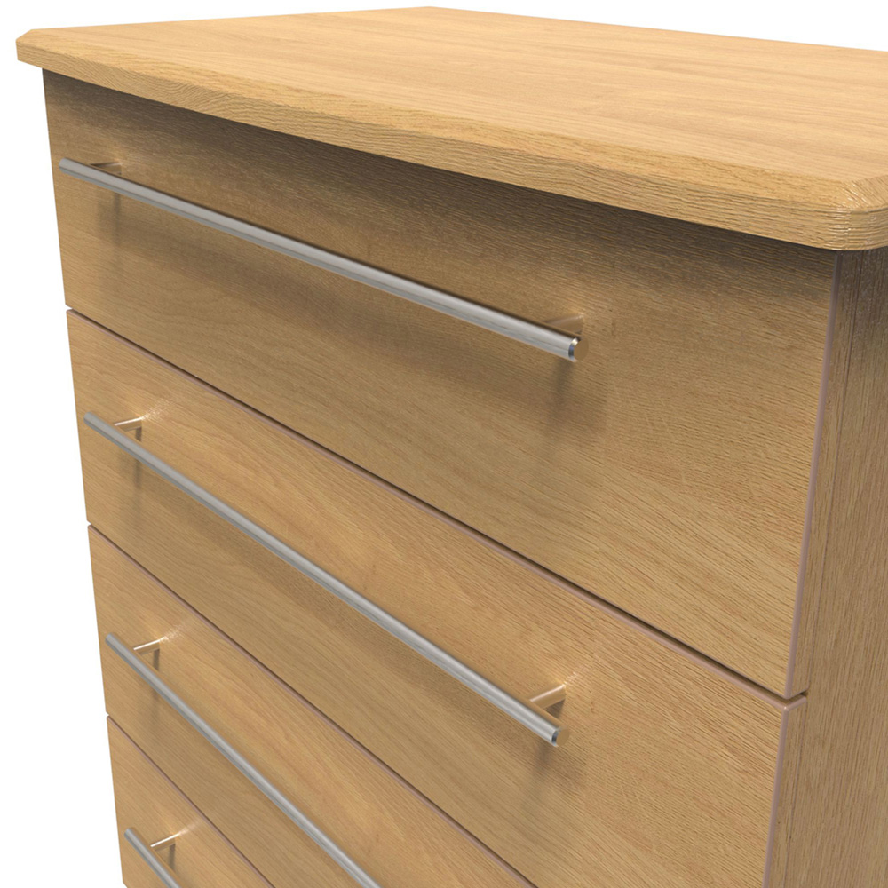 Crowndale Sherwood 4 Drawer Oak Chest of Drawers Image 5